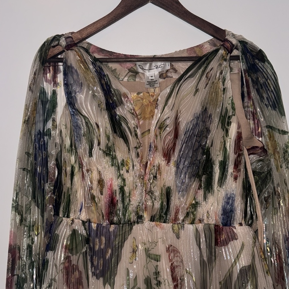 Oscar de la Renta Floral Maxi Dress - Multicolor - Picture 6 of 10